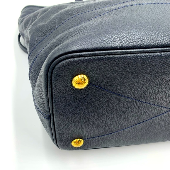 Auth Louis Vuitton Navy Blue Empriente Monogram Shopper Tote Bag - Picture 6 of 16